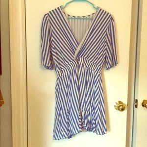 Stripped blue and white dress